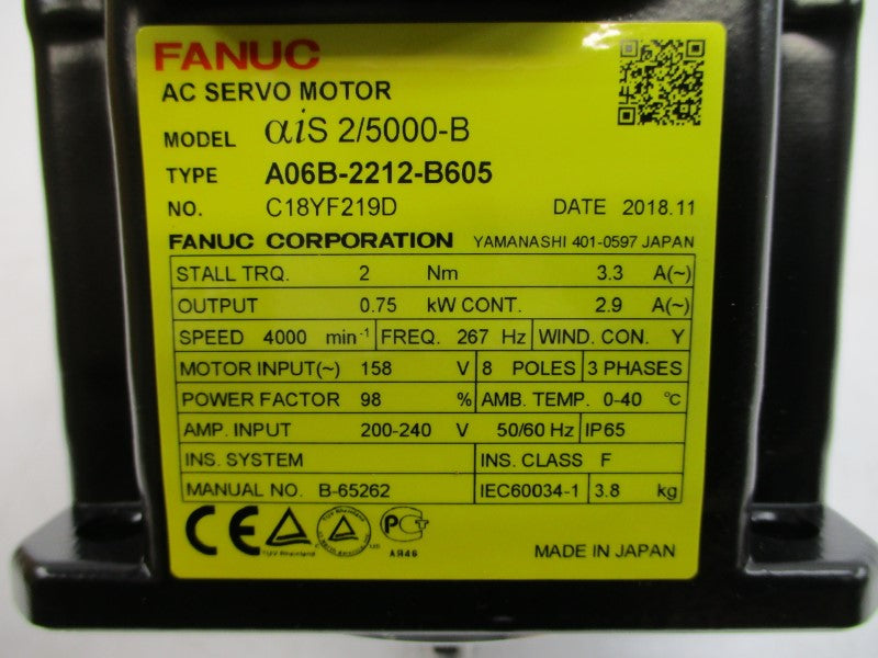 FANUC A06B-2212-B605 158VAC 3.3/2.9A NSMP