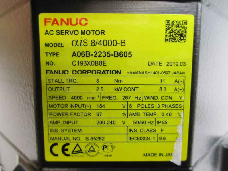 FANUC A06B-2235-B605 184VAC 11/8.3A NSMP