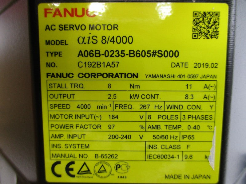 FANUC A06B-0235-B605#S000 184VAC 11/8.3A NSMP