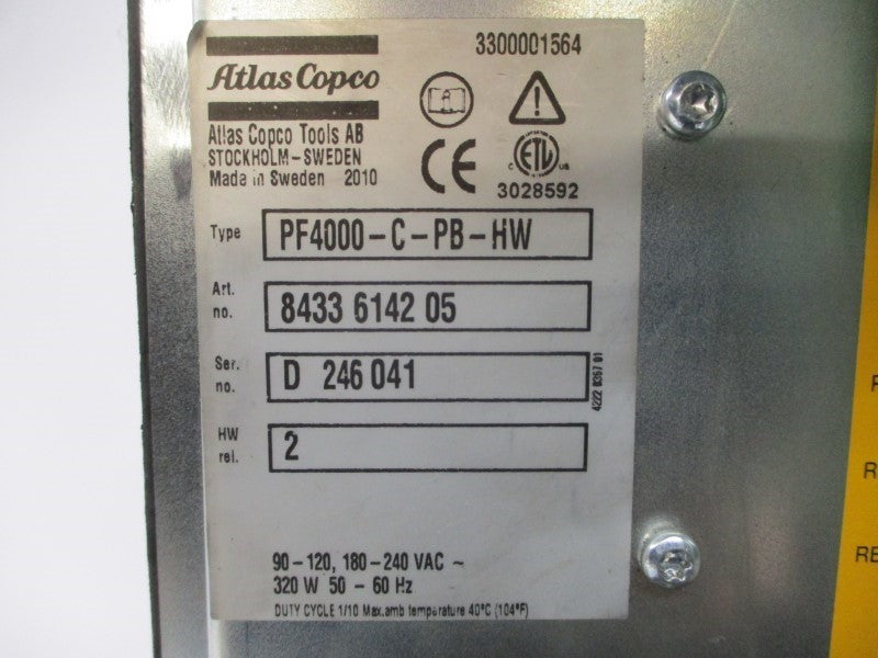 ATLAS COPCO PF4000-C-PB-HW 8433614205 180-240VAC NSNP