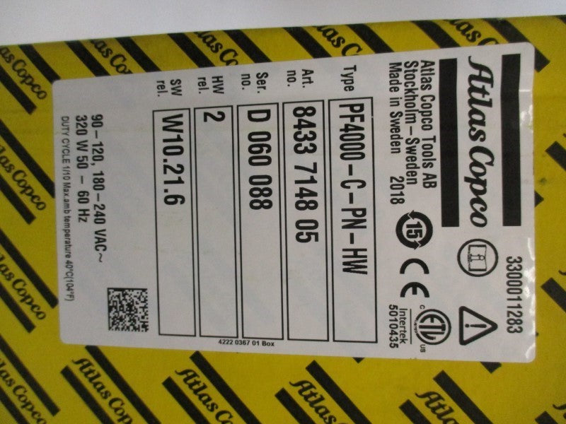 ATLAS COPCO PF4000-C-PN-HW 8433714805 180-240VAC NSMP