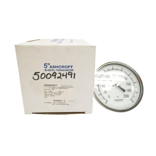 ASHCROFT 50EI60R025 0/200'F 2-1/2" NSMP