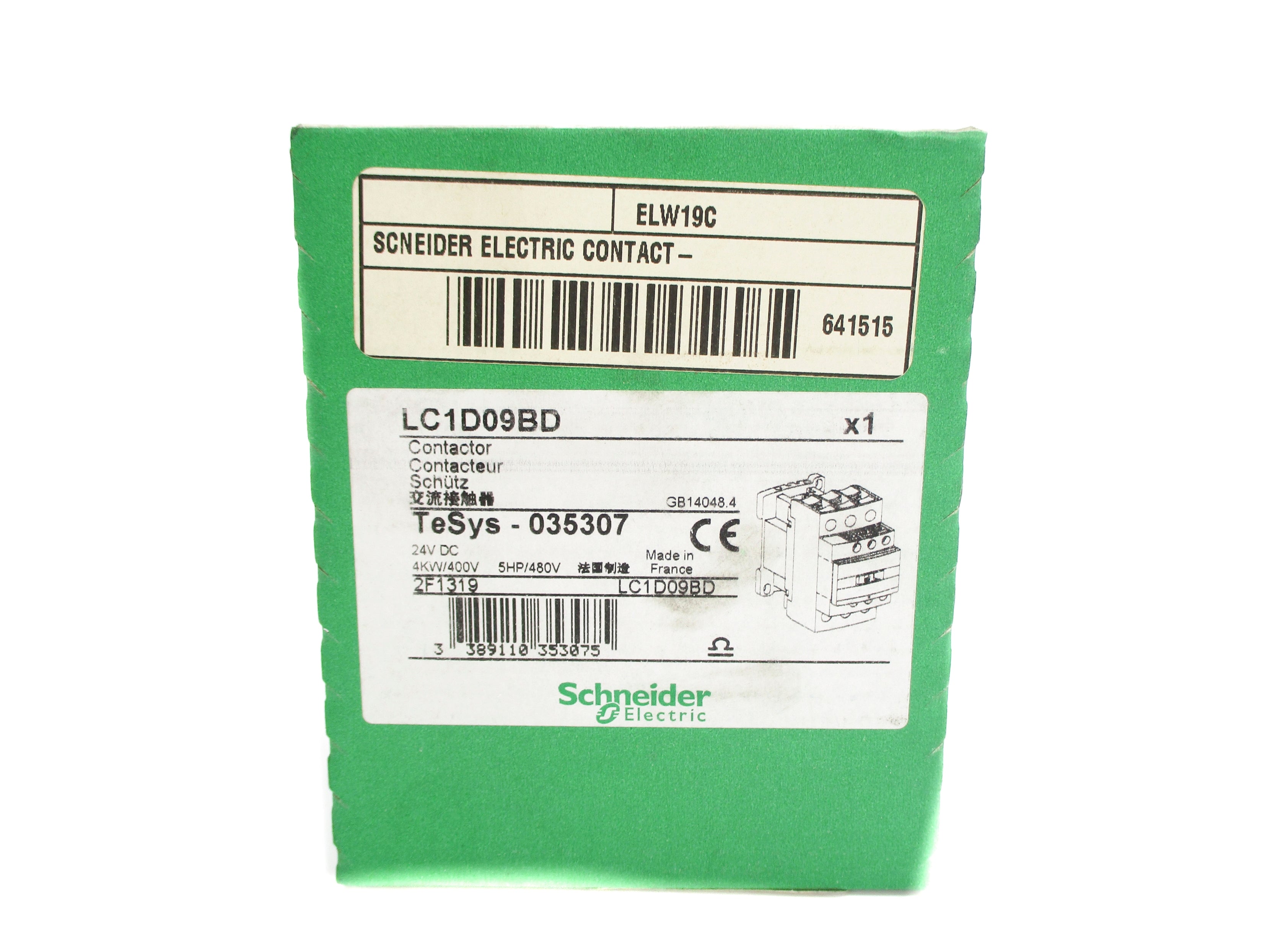 SCHNEIDER ELECTRIC LC1D09BD 24VDC NSFS