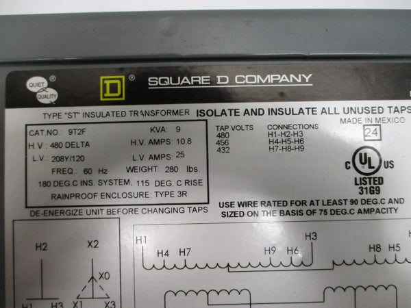 SQUARE D 9T2F 480V 25A (AS PICTURED) NSNP