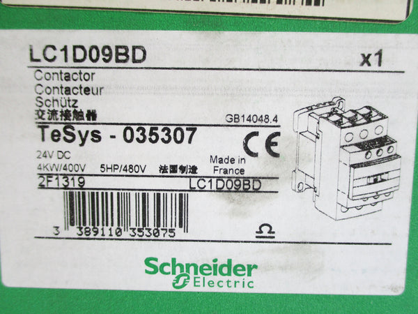 SCHNEIDER ELECTRIC LC1D09BD 24VDC NSFS
