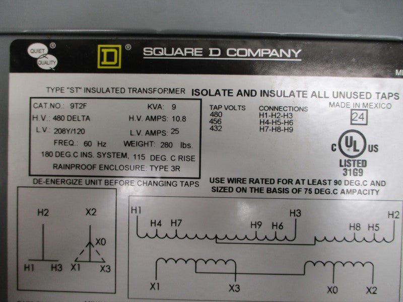 SQUARE D 9T2F 480V 25A NSMP