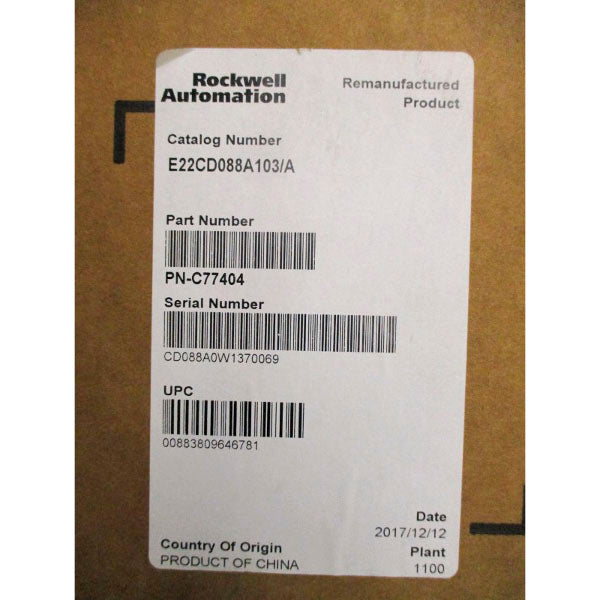 ALLEN BRADLEY 22C-D088A103 SER. A 380-480VAC 90.0A REMAN