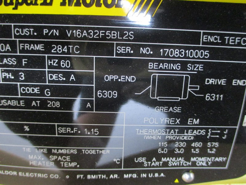 BALDOR 1203067309-000040 M10E965Y326G1 230/460V 68/34A NSMP