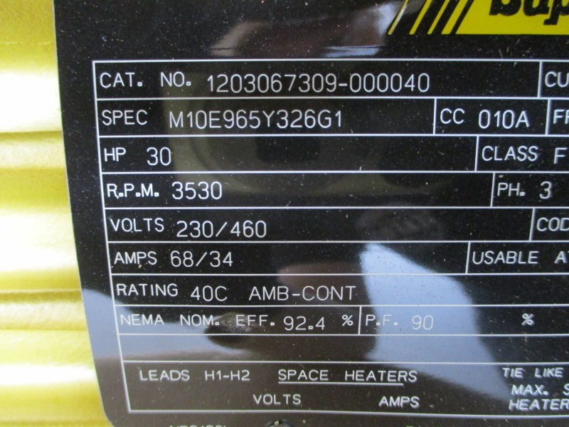 BALDOR 1203067309-000040 M10E965Y326G1 230/460V 68/34A NSMP