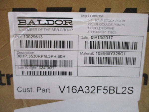 BALDOR 1203067309-000040 M10E965Y326G1 230/460V 68/34A NSMP