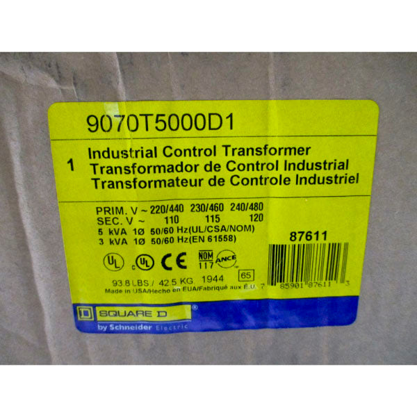 SQUARE D 9070T5000D1 240/480V NSMP