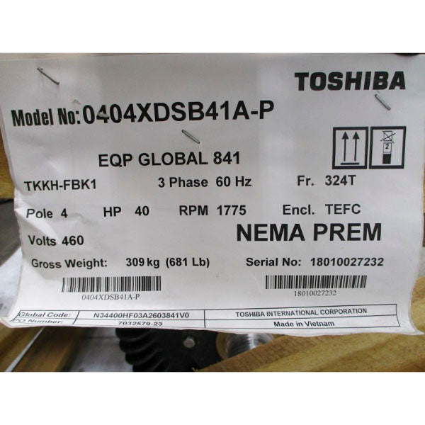TOSHIBA 0404XDSB41A-P 460V 48A NSMP