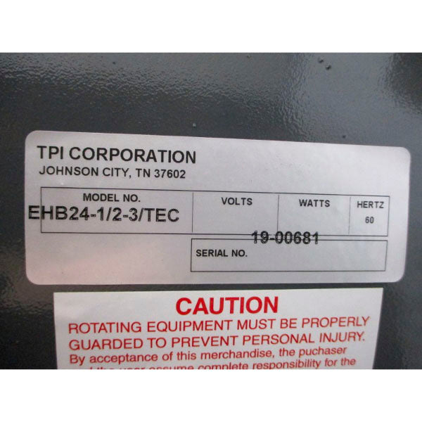 TPI EHB24-1/2-3/TEC W/ US MOTORS T12S2A P63FWP-4372 208-230/460V 1.8-1.8/0.9A NSNP