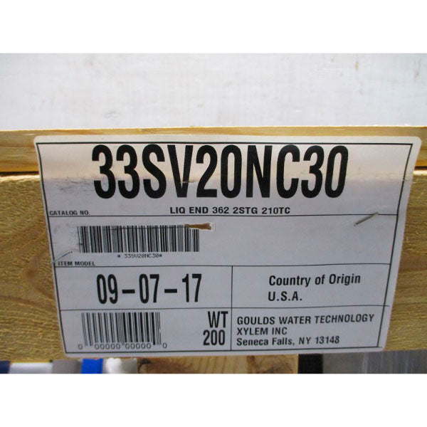 GOULDS WATER TECHNOLOGY 33SV20NC30 362PSI NSMP