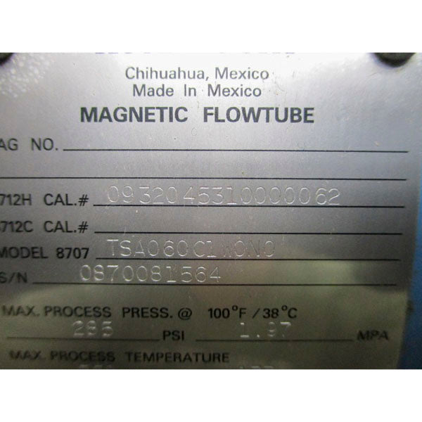 ROSEMOUNT 8707TSA060C1W0N0 285PSI NSNP