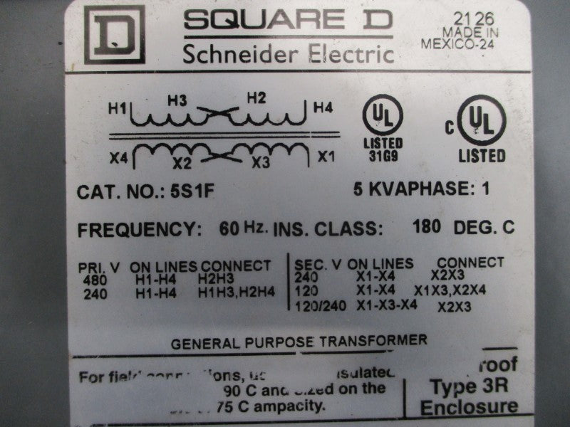 SQUARE D 5S1F 240/480V (AS PICTURED) NSNP