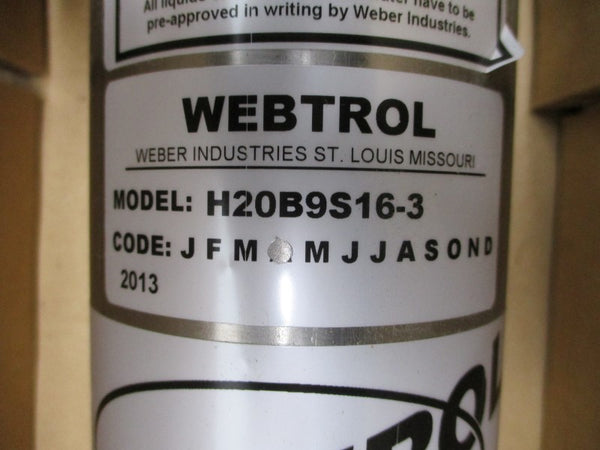 WEBTROL H20B9S16-3 W/ US MOTORS EE607 P63TLH-4853 208-230/460V 5.0-5.0/2.5A NSMP