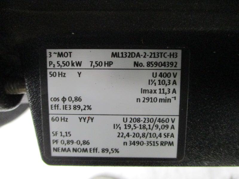 GRUNDFOS CR15-03A-B-A-E-HQQE 208-230/460V 19.5-18.1/9.09A 145/248PSI NSNP
