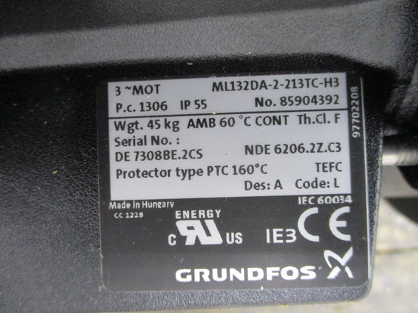 GRUNDFOS CR15-03A-B-A-E-HQQE 208-230/460V 19.5-18.1/9.09A 145/248PSI NSNP