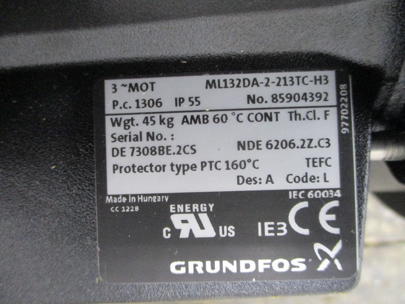 GRUNDFOS CR15-03A-B-A-E-HQQE 208-230/460V 19.5-18.1/9.09A 145/248PSI NSNP