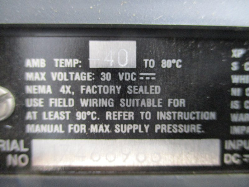 FISHER CONTROLS FSDVC6010 30VDC NSMP