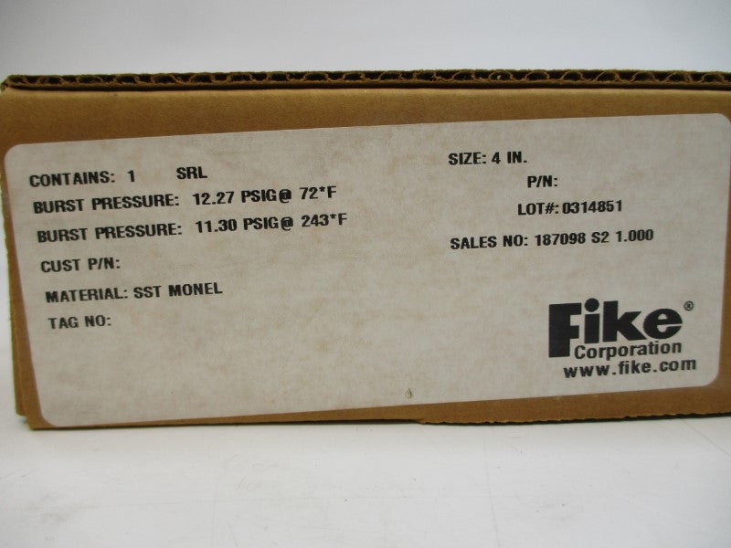 FIKE 0314851 SRL 11.30/12.27PSI 4" NSMP