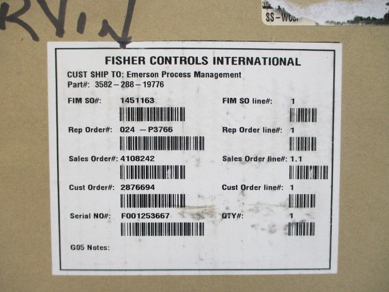 FISHER CONTROLS 3582-288-19776 582I 30VDC NSMP