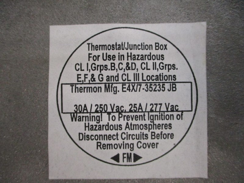 THERMON E4X/7-35235 JB7-T-G1 250VAC 30A NSNP
