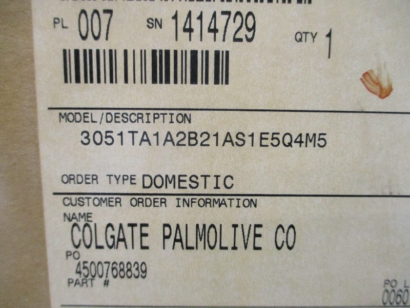 ROSEMOUNT 3051TA1A2B21AS1E5Q4M5 10.5-55VDC 30PSI NSMP