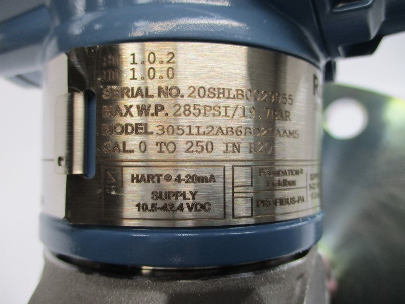 ROSEMOUNT 3051L2AB6BD21AAM5 10.5-42.4VDC 285PSI NSMP