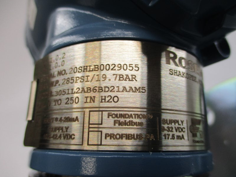 ROSEMOUNT 3051L2AB6BD21AAM5 10.5-42.4VDC 285PSI NSMP