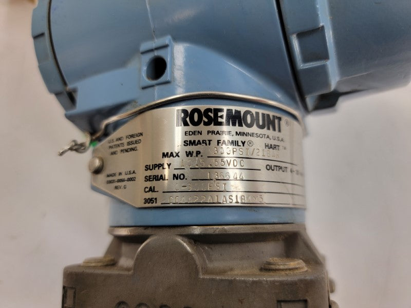 ROSEMOUNT 3051CG4A22A1AS1B4M5 10.5-55VDC 0-300PSI NSNP