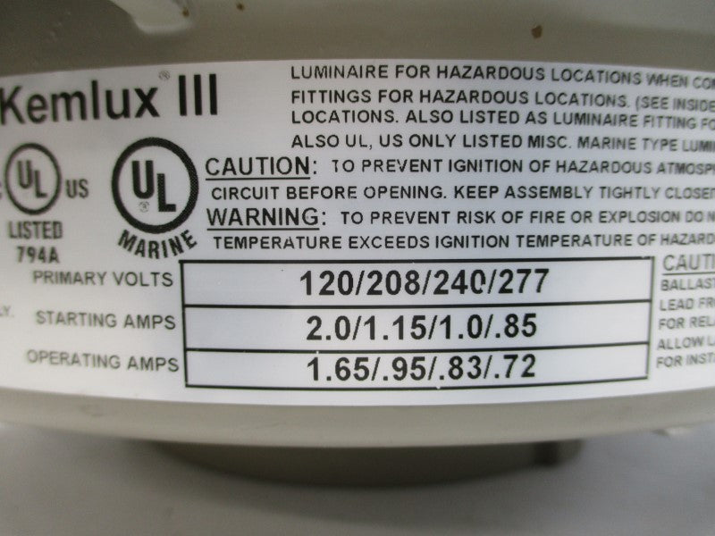 HUBBELL KHAS150 277V .72A NSNP