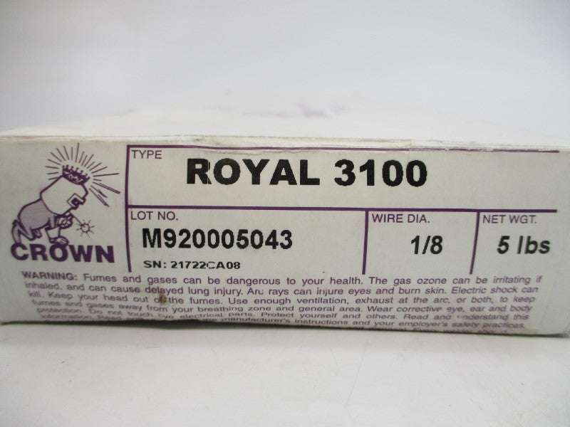 CROWN ALLOYS COMPANY RE3100/EO ROYAL 3100 NSMP