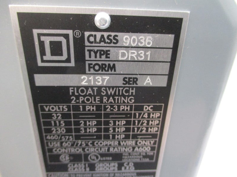SQUARE D 9036DR31 SER. A 460/575V NSMP