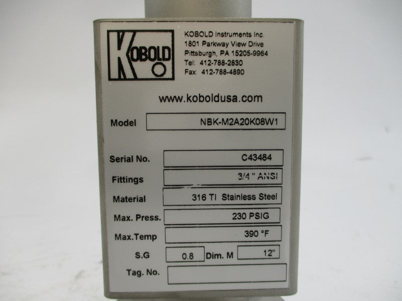 KOBOLD NBK-M2A20K08W1 230PSI 12" NSNP