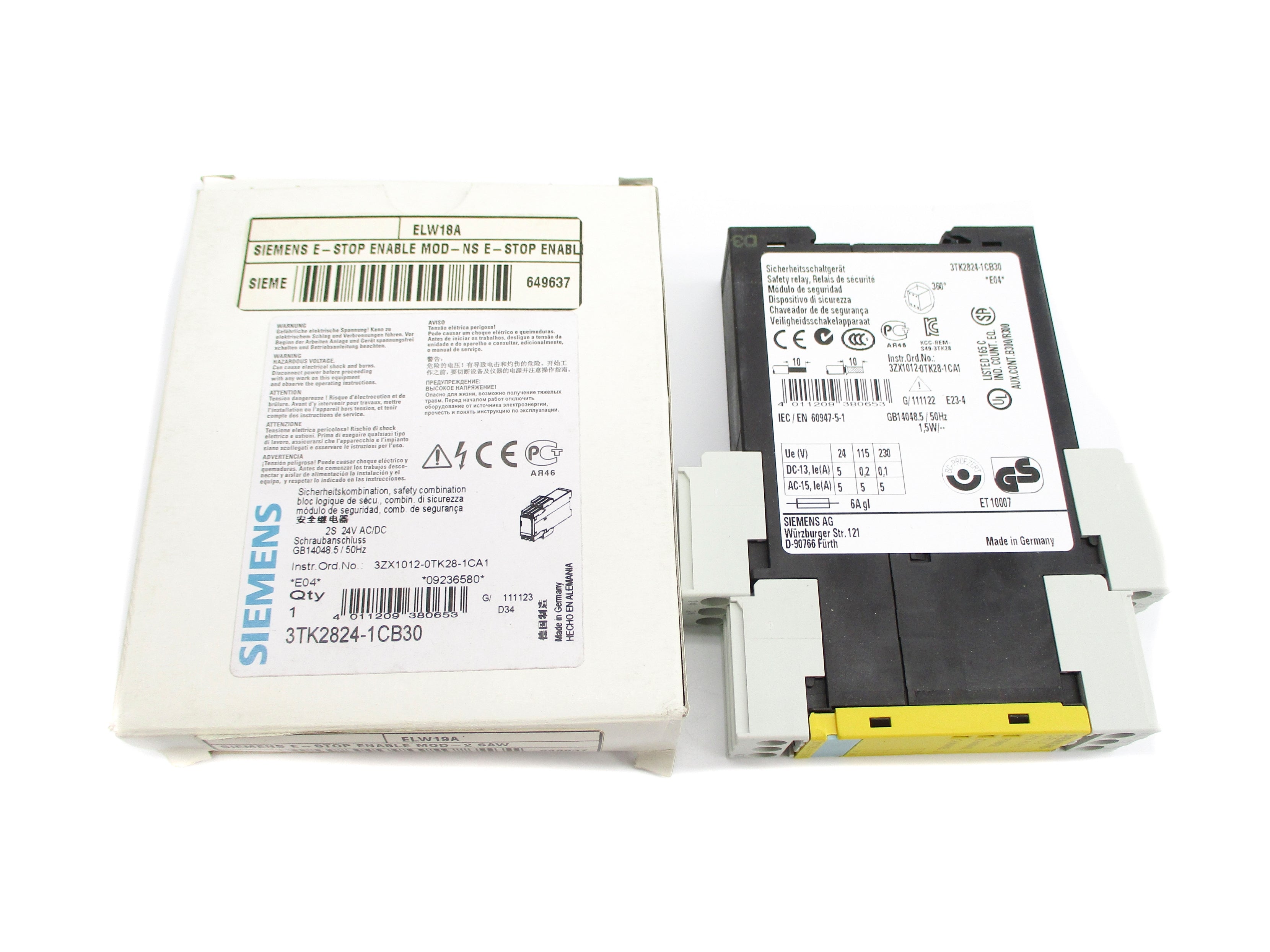 SIEMENS 3TK2824-1CB30 24VAC/DC NSMP