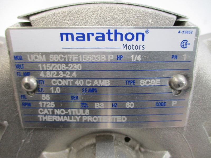 MARATHON MOTORS UQM56C17E15503BP 1TUL8 115/208-230V 4.8/2.3-2.4A NSNP