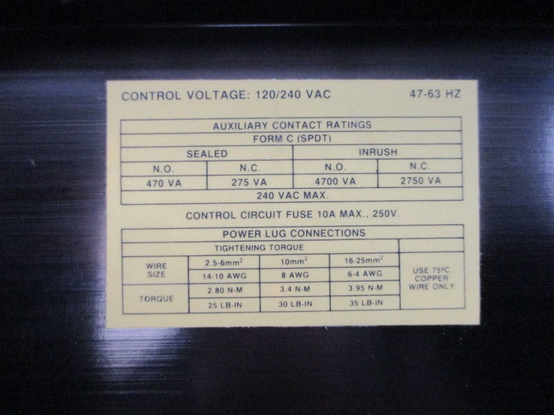 ALLEN BRADLEY 150-A54NCD SER. B 208-600VAC 54A NSNP