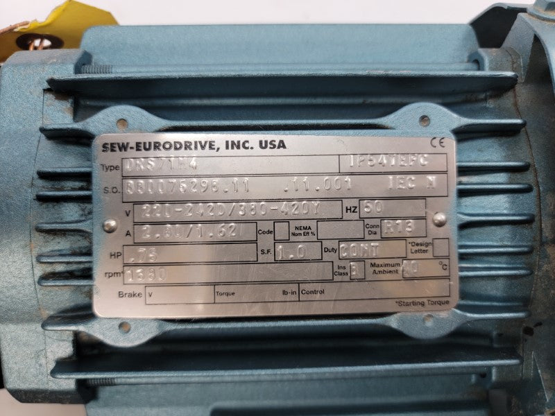 SEW-EURODRIVE SA47DRS71M4 220-242/380-420V 2.80/1.62A NSNP