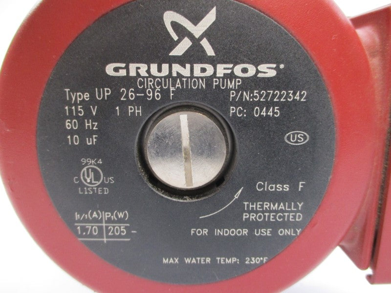 GRUNDFOS UP26-96F 52722342 115V 1.70A NSMP