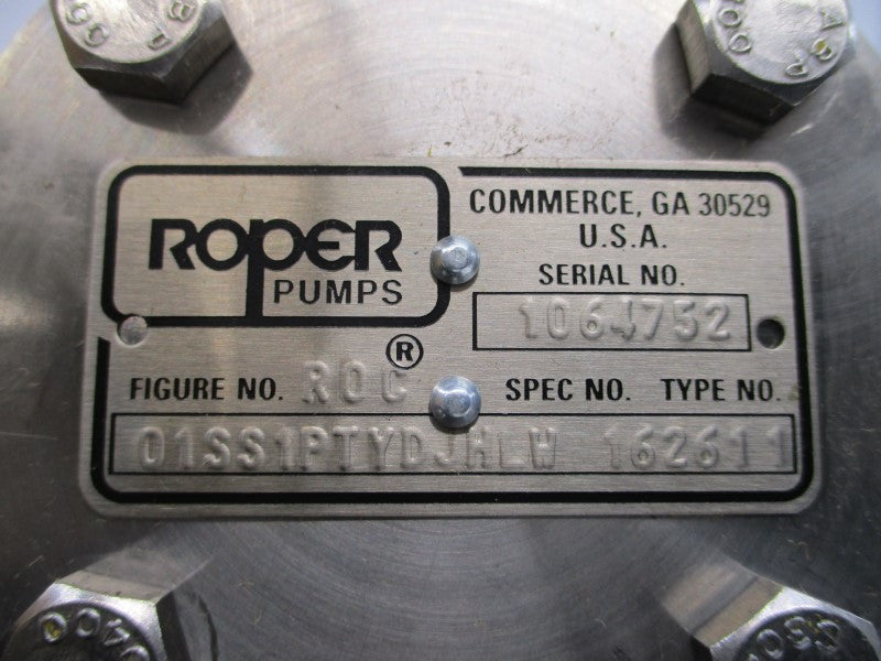 ROPER PUMPS 01SS1PTYDJHLW 162611 NSMP