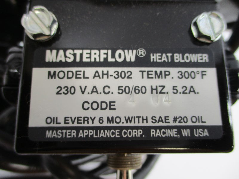 MASTER APPLIANCE AH-302 230VAC 5.2A 300'F NSMP