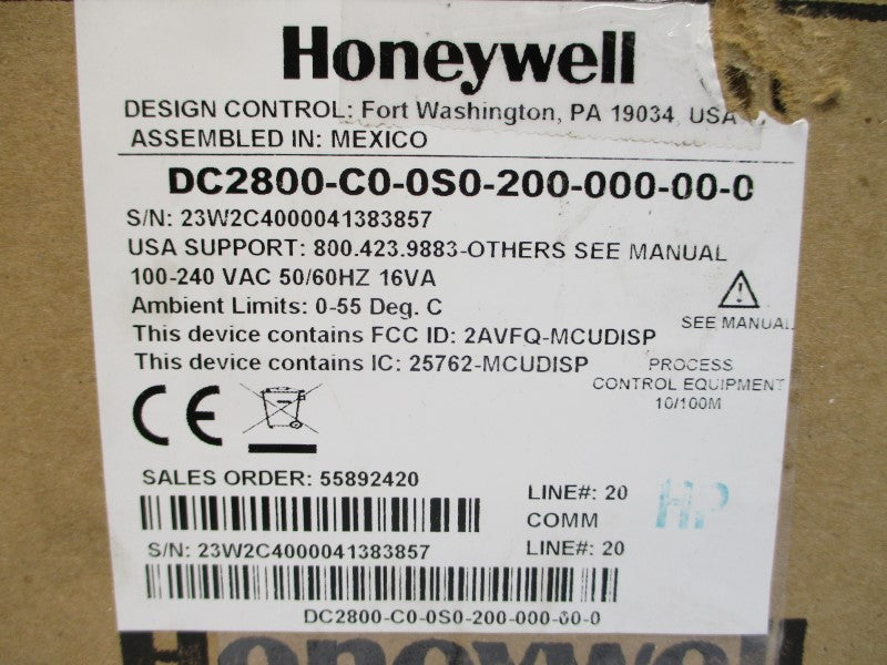 HONEYWELL DC2800-C0-0S0-200-000-00-0 100-240VAC NSMP
