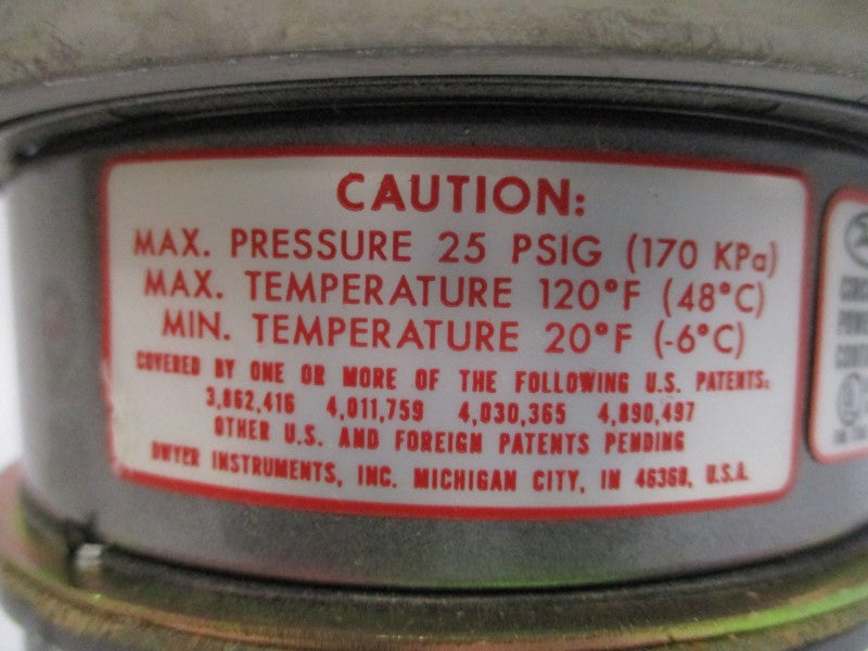DWYER A3304 SERIES 3000 120VAC 10A 25PSI NSMP