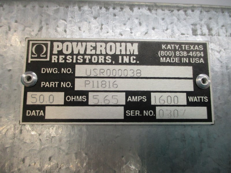 POWEROHM RESISTORS P11816 USR000038 5.65A NSNP
