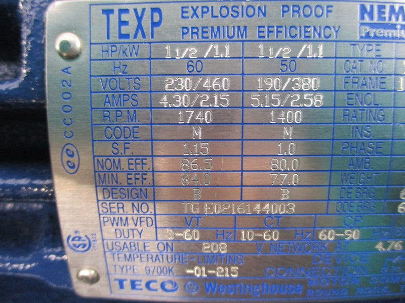 TECO XPV1/54C AEUHXG 230/460V 4.30/2.15A NSNP