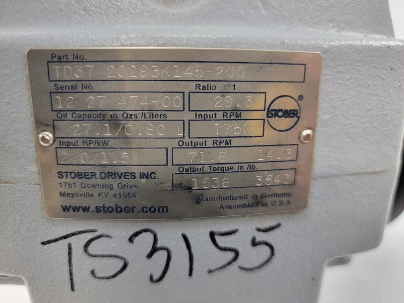 STOBER DRIVES TD3720293K145-200 NSNP