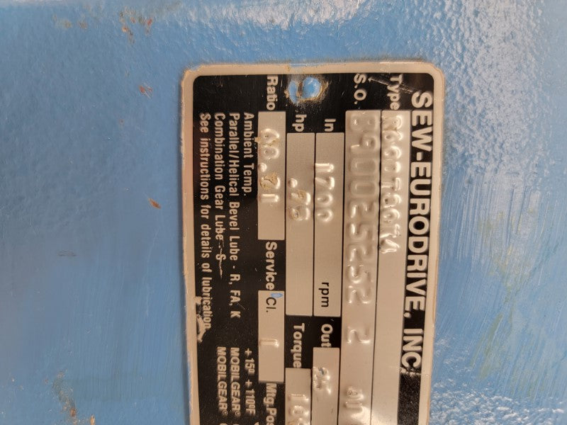 SEW-EURODRIVE R60DT80K4 (AS PICTURED) NSNP