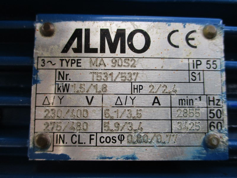 ALMO MA90S2 T531/537 480V 3.4A (AS PICTURED) NSNP